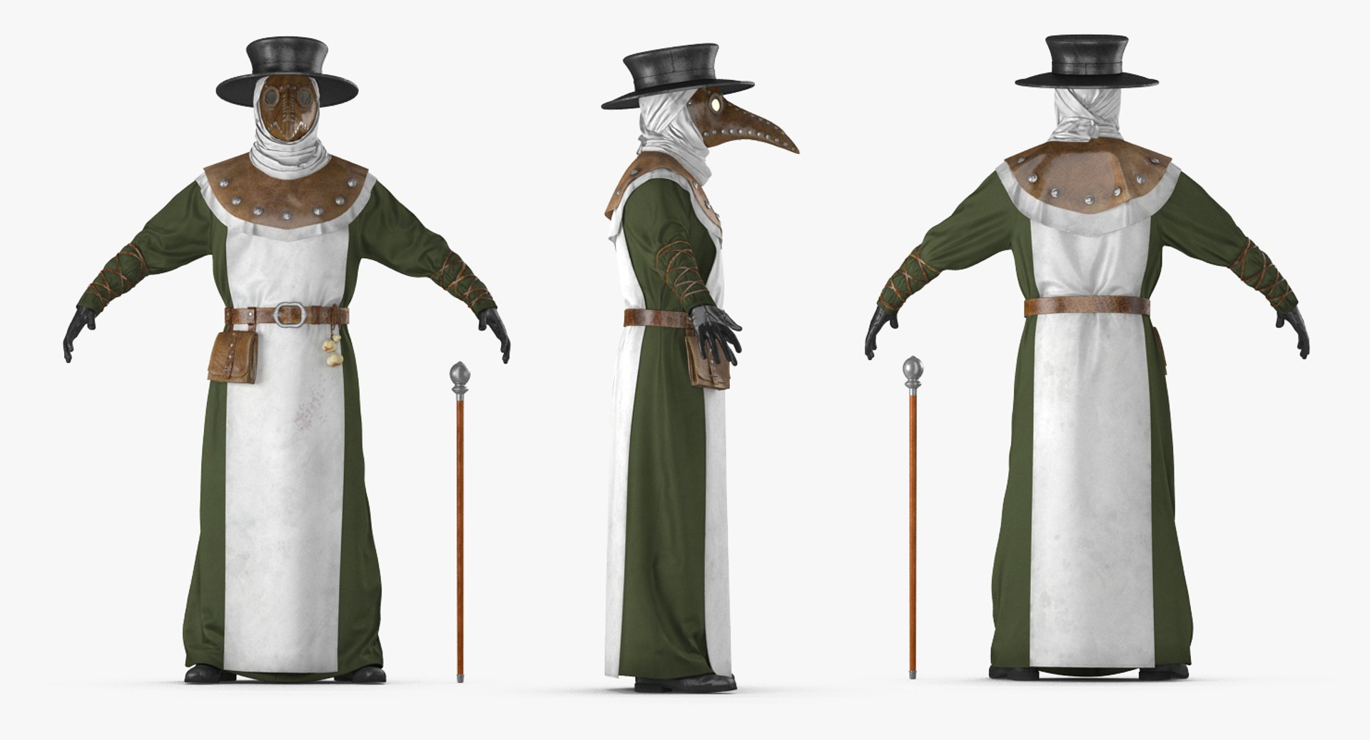 3D plague doctor costume - TurboSquid 1174278