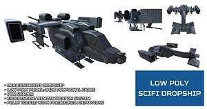 Low Poly Scifi Dropship