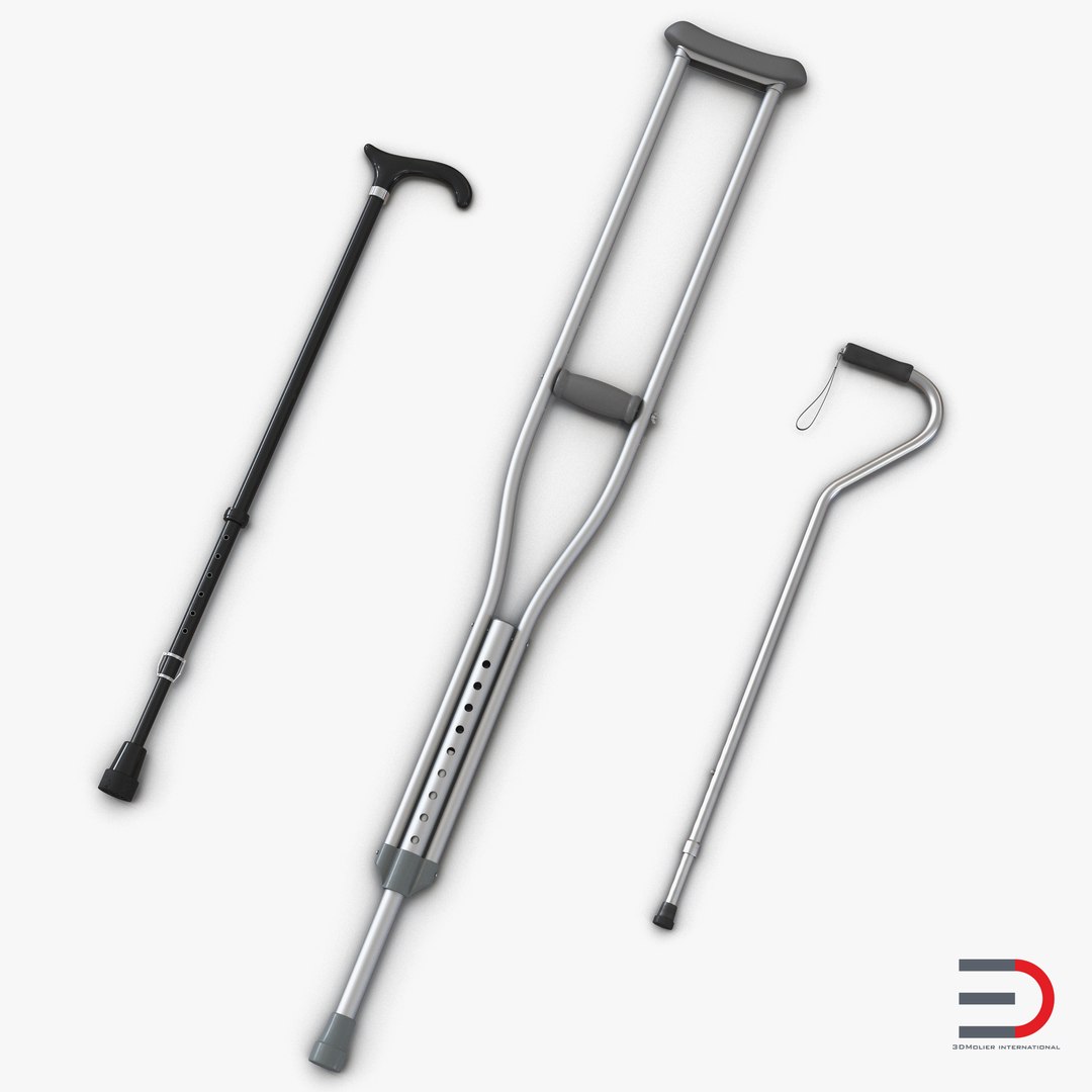 Canes and Crutches Collection 3D model preview