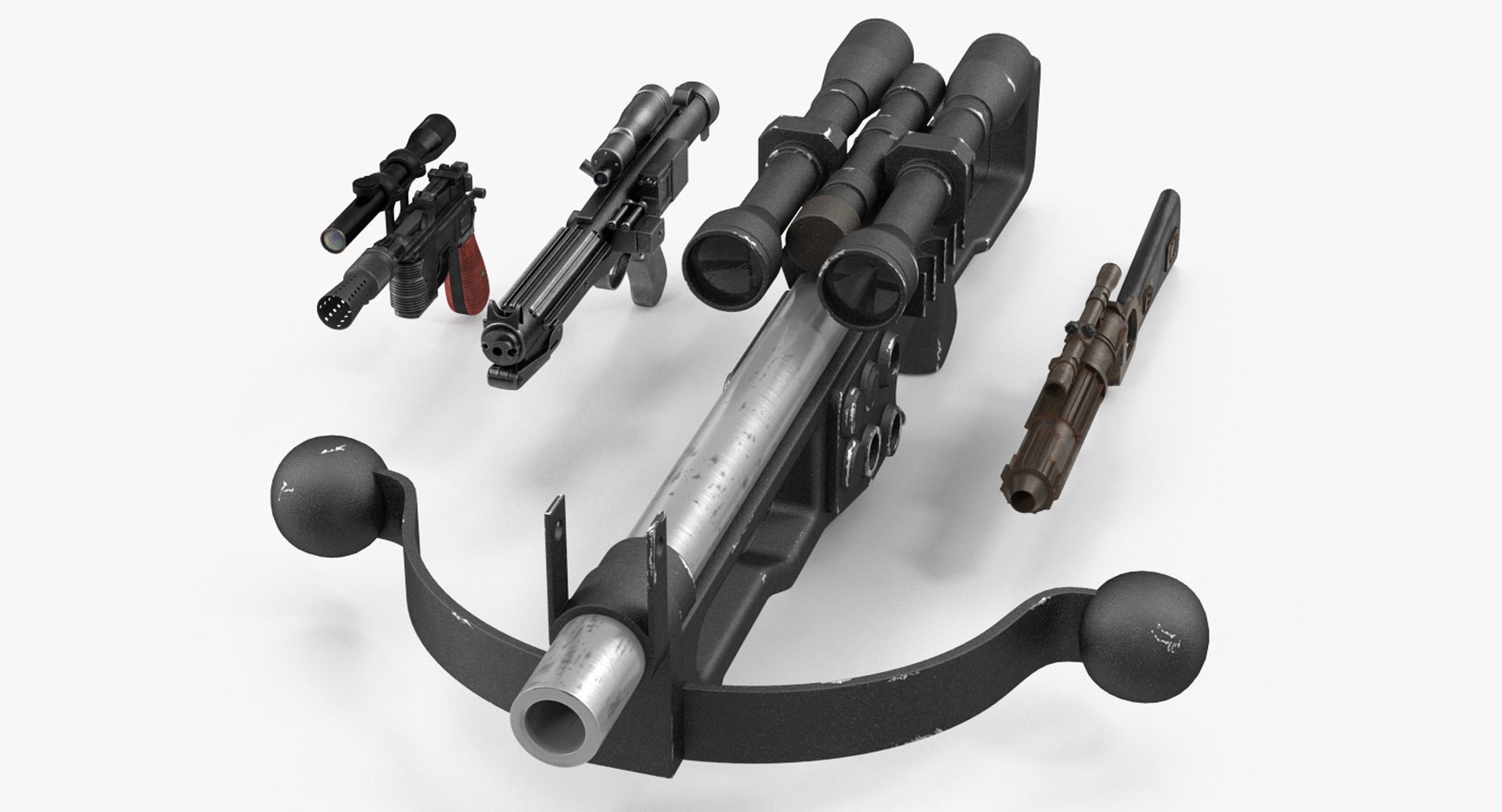3D star wars weapons https://p.turbosquid.com/ts-thumb/74/VmdGDU/pNIcokqw/starwarsweaponscollection3dmodels02/jpg/1494772402/1920x1080/fit_q87/e9545298ecf510156b079e4cc34bb0f340ef0ddd/starwarsweaponscollection3dmodels02.jpg