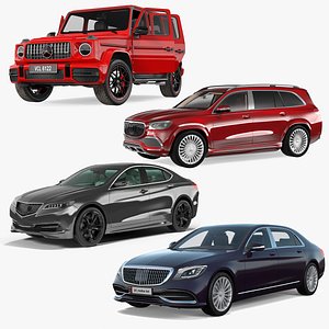 3D model Luxury Cars Rigged Collection 3