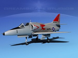 3d model skyhawk douglas a-4 a-4g