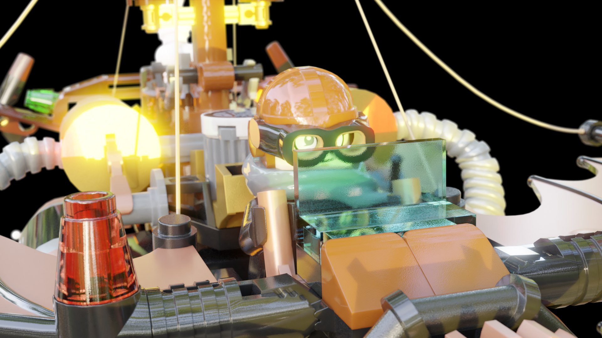 3D Steampunk Lego Airplane model - TurboSquid 2125567