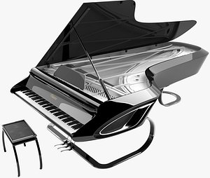 piano designed 3D model