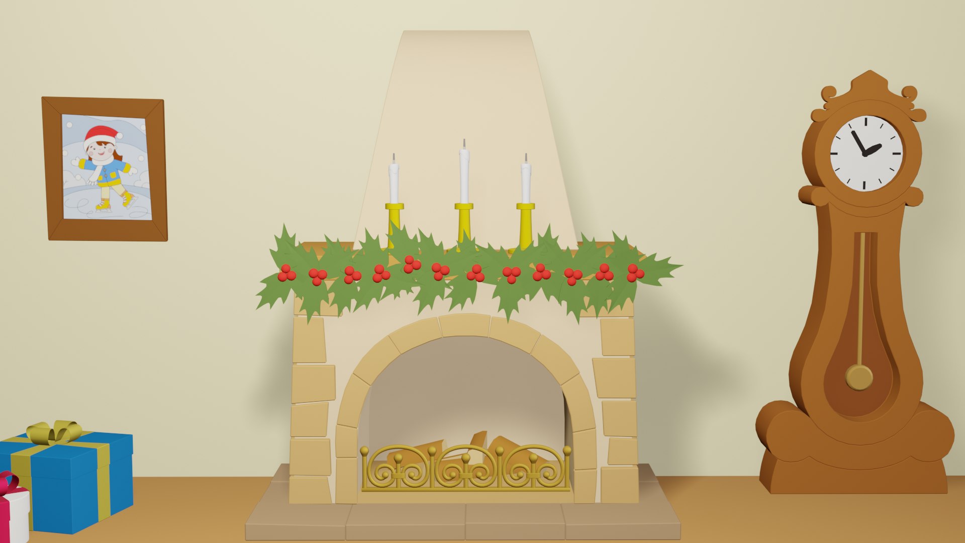 Cartoon Christmas 3D Model - TurboSquid 1470936