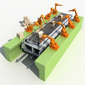 industrial robotic arm 3D