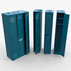 PBR School Gym Locker 04 - Blue Sea