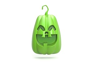 3D Halloween Pumpkin badge