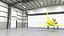 Aircraft Hangar with Airplane 3D model