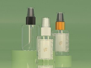 3D plastic bottles modeled