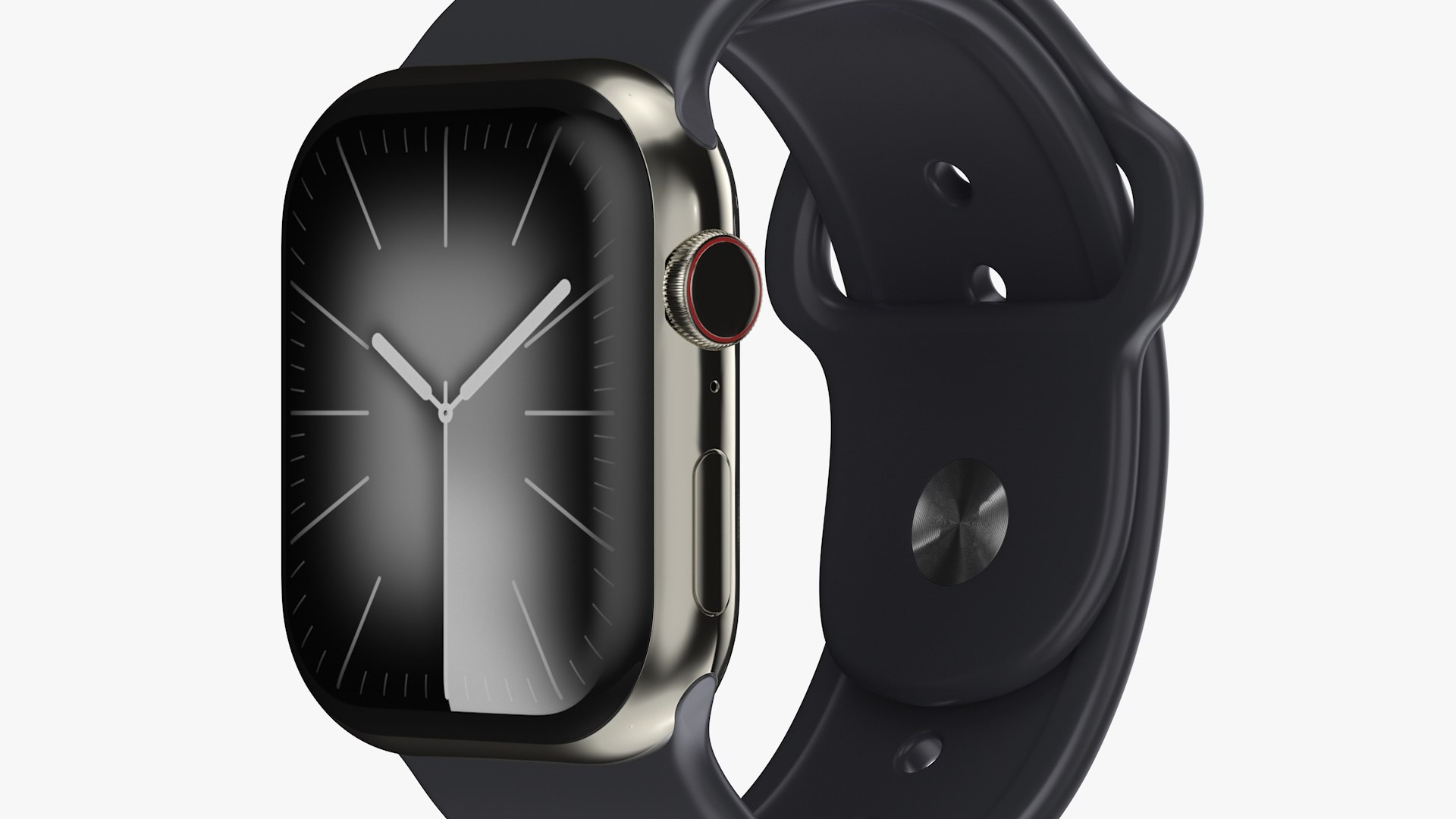 3D Apple Watch Series 9 Stainless Steel Graphite model https://p.turbosquid.com/ts-thumb/74/kxgeZF/T1/steelgraphite09/jpg/1695459295/1920x1080/fit_q87/0015716ceee478569d6407353662b24afd3dac24/steelgraphite09.jpg
