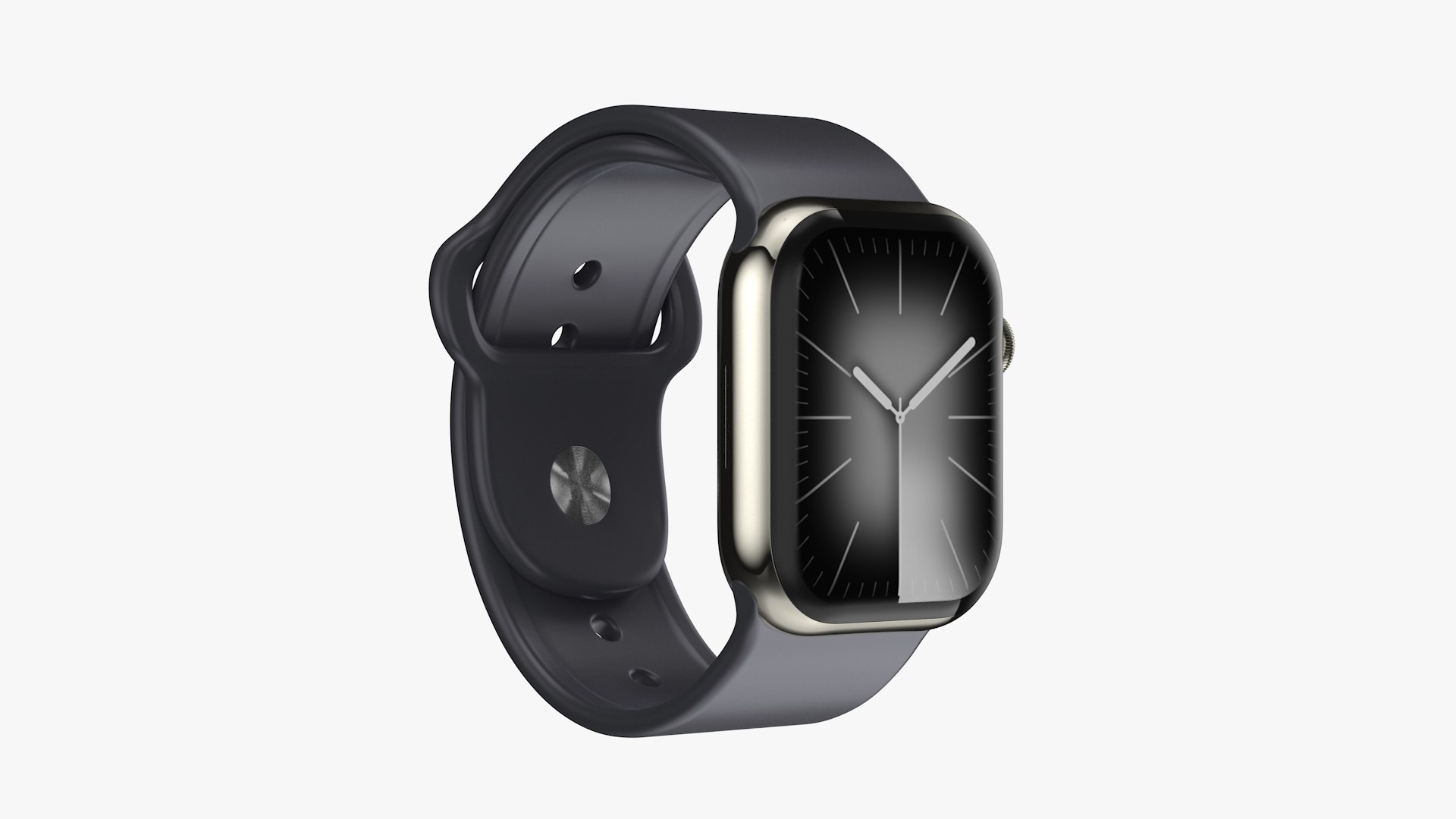 3D Apple Watch Series 9 Stainless Steel Graphite model https://p.turbosquid.com/ts-thumb/74/kxgeZF/y8/steelgraphite03/jpg/1695459290/1920x1080/fit_q87/600785ea1ba6624570adee8514cfe644ad970d46/steelgraphite03.jpg