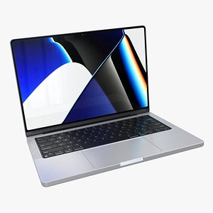 Apple MacBook Pro 14 inch 2021 Silver 3D model