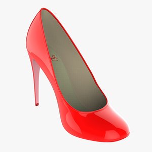 3D model heel shoe woman