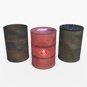 barrels asset 3D model