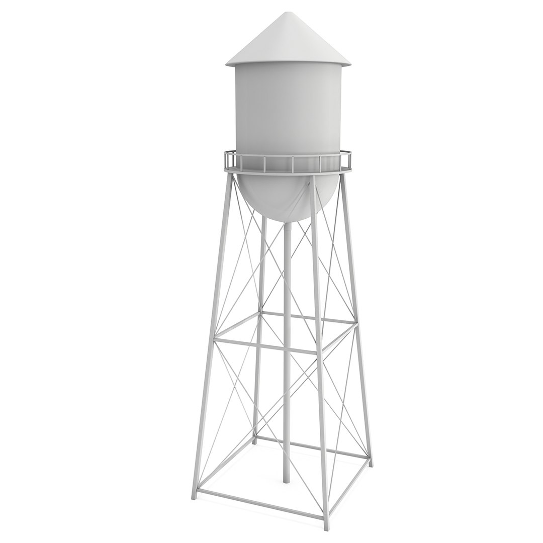 3D Water Tower Industrial Construction - TurboSquid 1569322