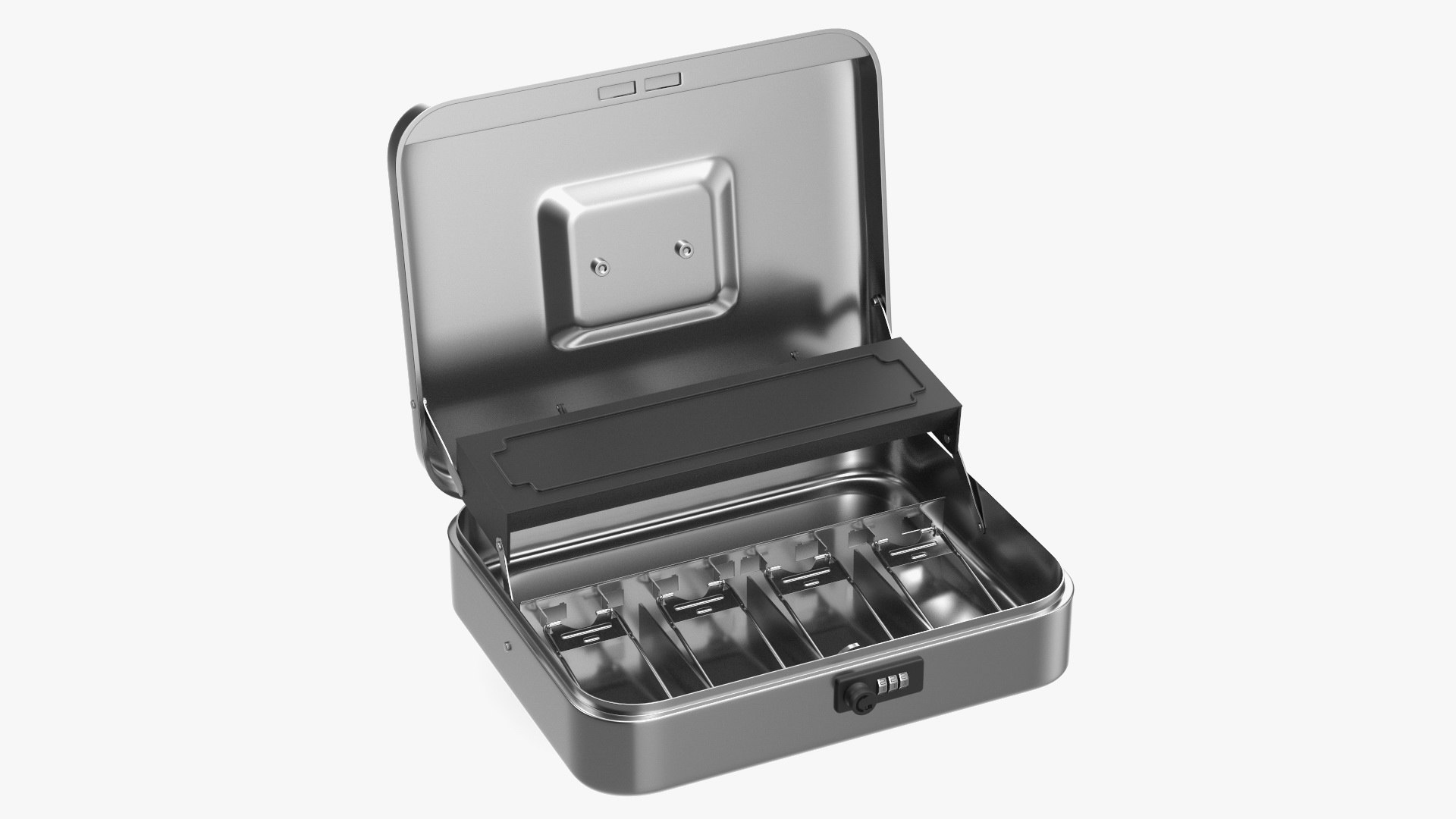 Cash Box Gray Rigged 3D model preview