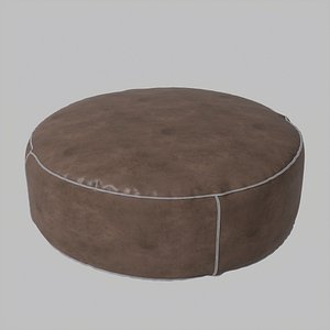 leather round stool 3D