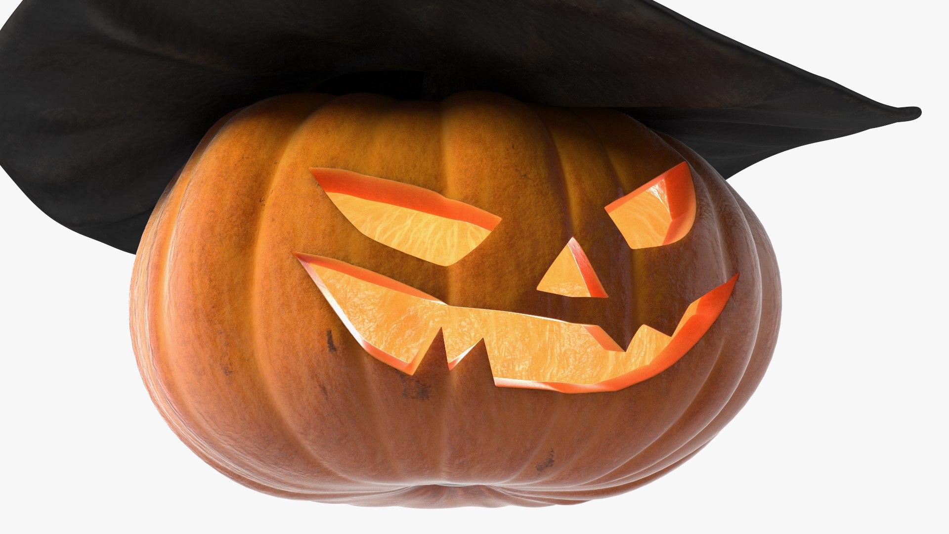 3D Model Glowing Jack O Lantern In Witch Hat - TurboSquid 2371461