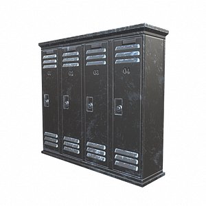 lockers03 pbr low-poly 3D model