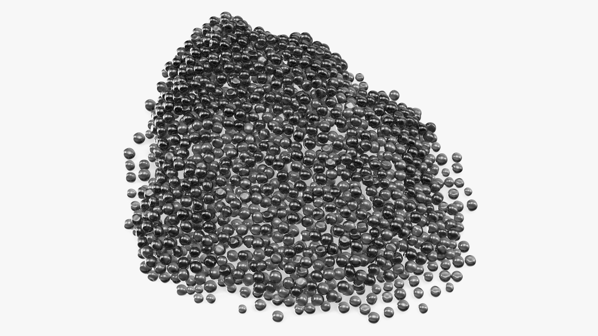 Pile of Black Caviar 3D model preview