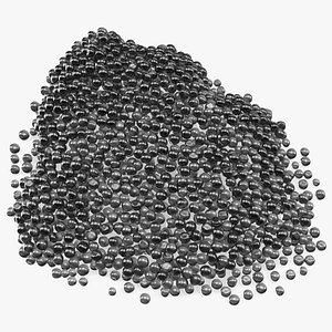 Pile of Black Caviar 3D
