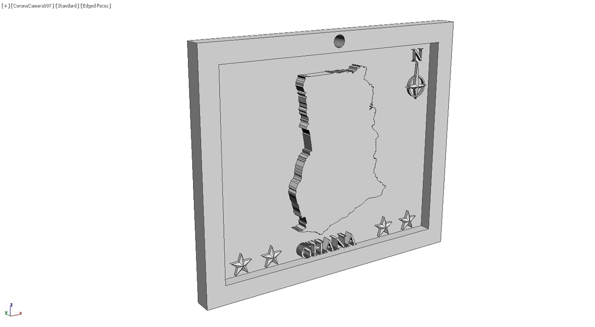 Ghana Map Print 3D - TurboSquid 1726621