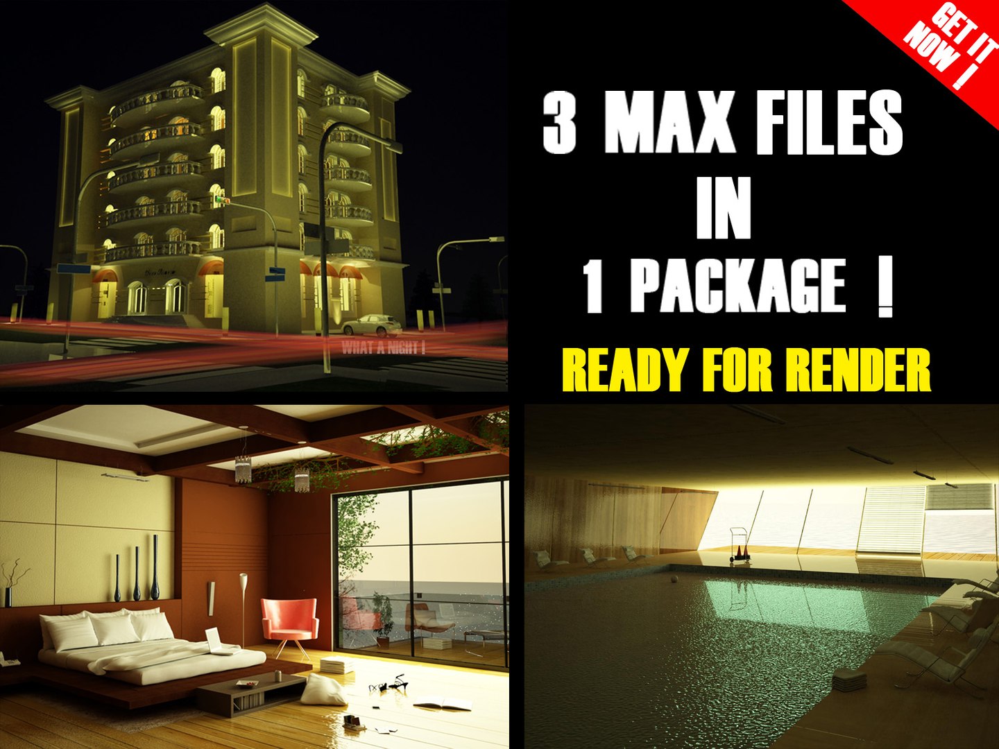 3ds max scenes 1 exterior building