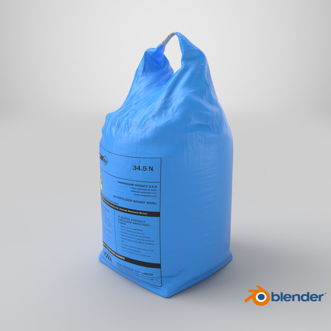 3D NOVA Ammonium Nitrate Fertilizer Bag 400 kg Blue model https://p.turbosquid.com/ts-thumb/75/9moFC1/xX/stemcell_blender_cycles_render/png/1763407884/1920x1080/fit_q87/2c565f32c01d936d2043cecf19b479b3b736ea75/stemcell_blender_cycles_render.jpg