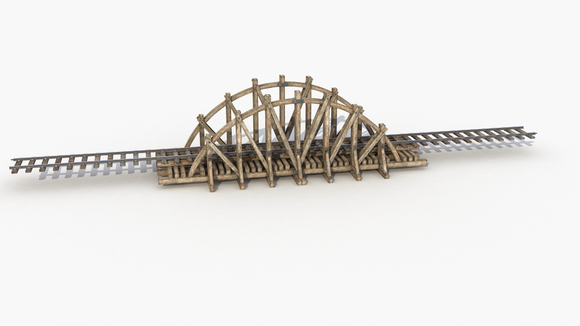 Wooden Railway Bridge 21 Model - Turbosquid 2190851