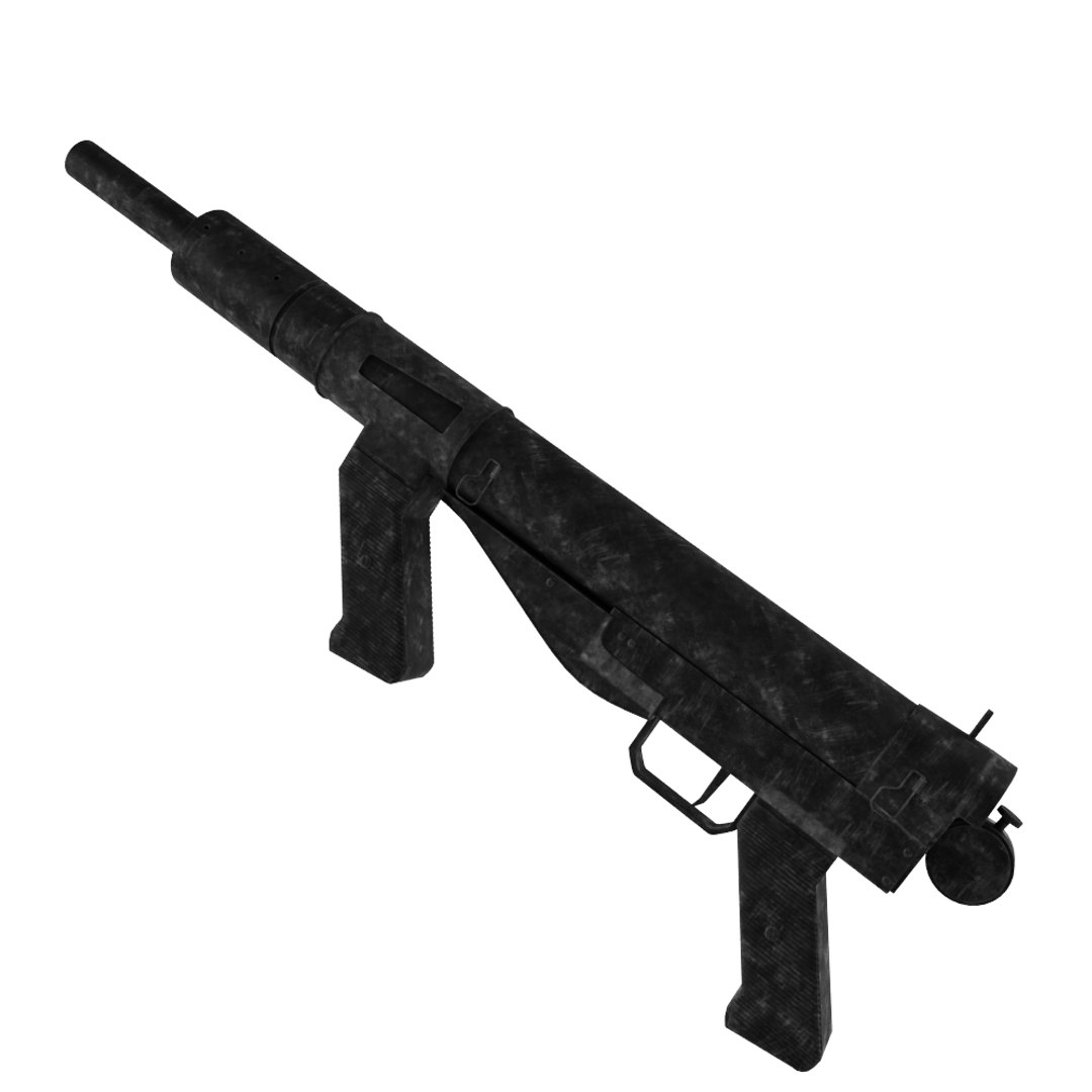 3d Model Submachine Gun Austen