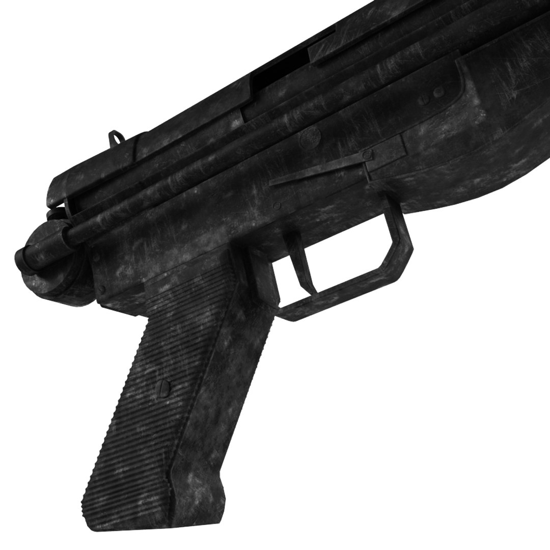 3d Model Submachine Gun Austen