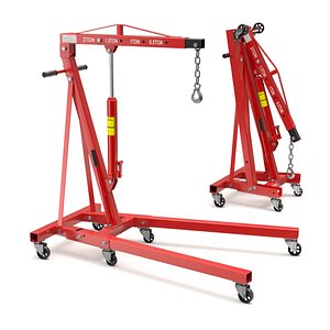 3D crane foldable workshop model