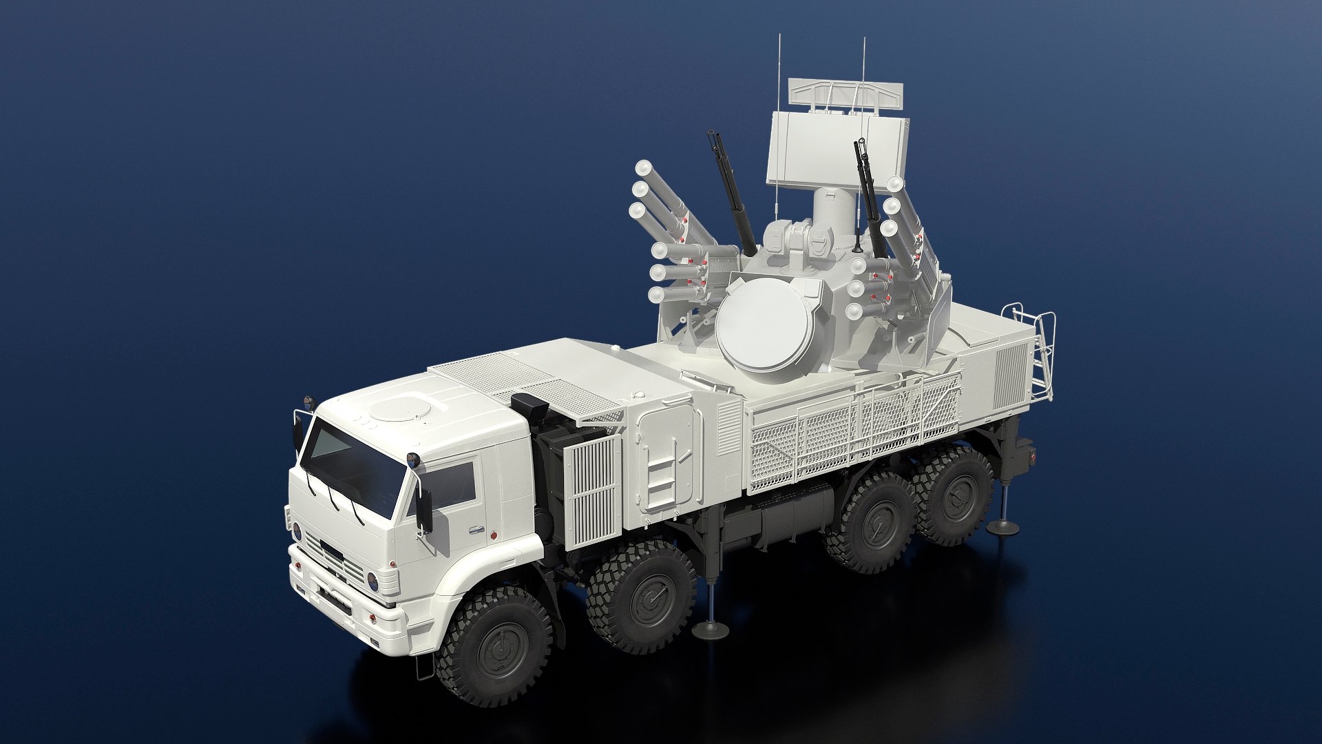 Pantsir S1 SA-22 Deployed Position 3D model preview
