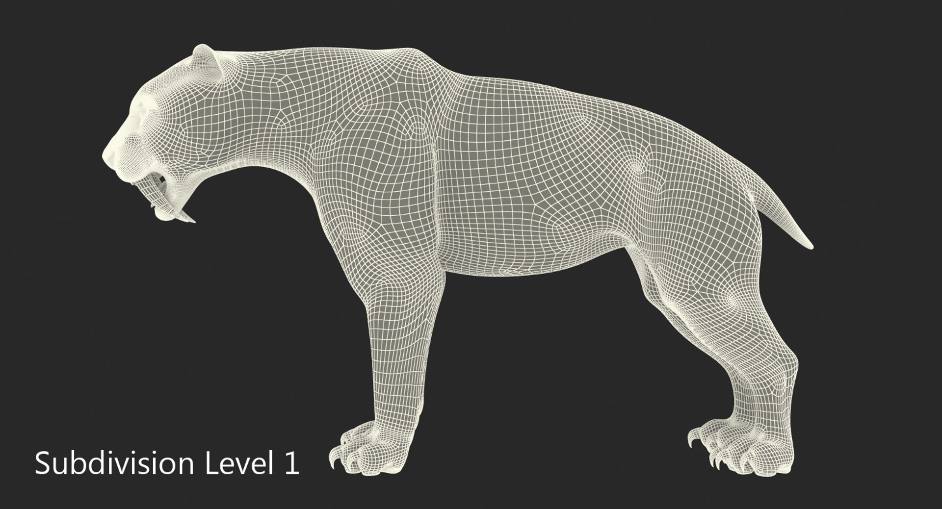 3D model saber tooth tiger rigged - TurboSquid 1379333