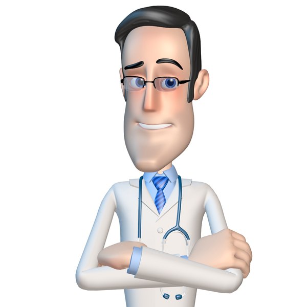 Foto de Médico Com Um Médico De Personagem De Desenho 3d Bolsa e