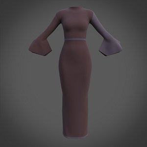 3D model 3D Female Clothing - Long Dress