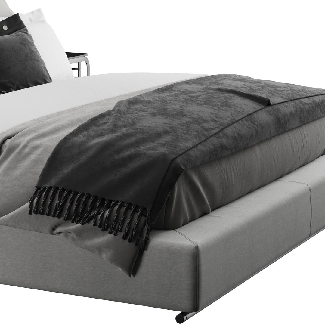 Flexform Groundpiece Bed 3D Model - TurboSquid 2125627