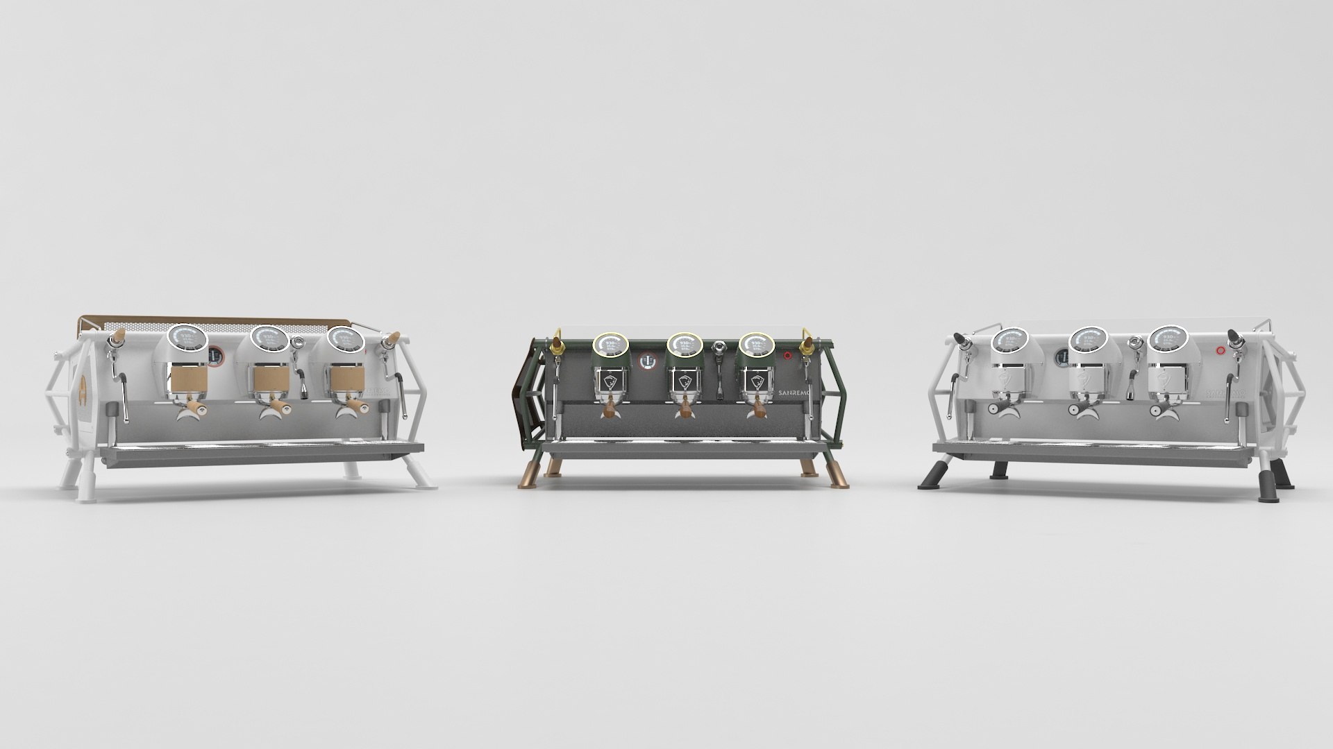 3D model 3x sanremos coffee machines https://p.turbosquid.com/ts-thumb/75/Ysyw8W/FjHAxQTF/3/jpg/1582030800/1920x1080/fit_q87/bf3f6956bbb15448fbd55a9335923892b717400f/3.jpg