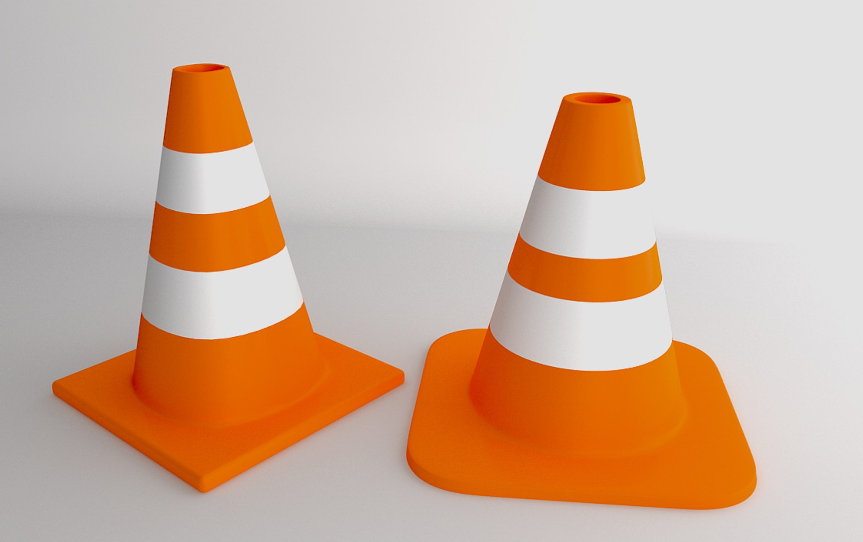 3ds max 2 cones traffic