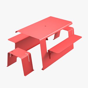 3D Piknik picnic table model