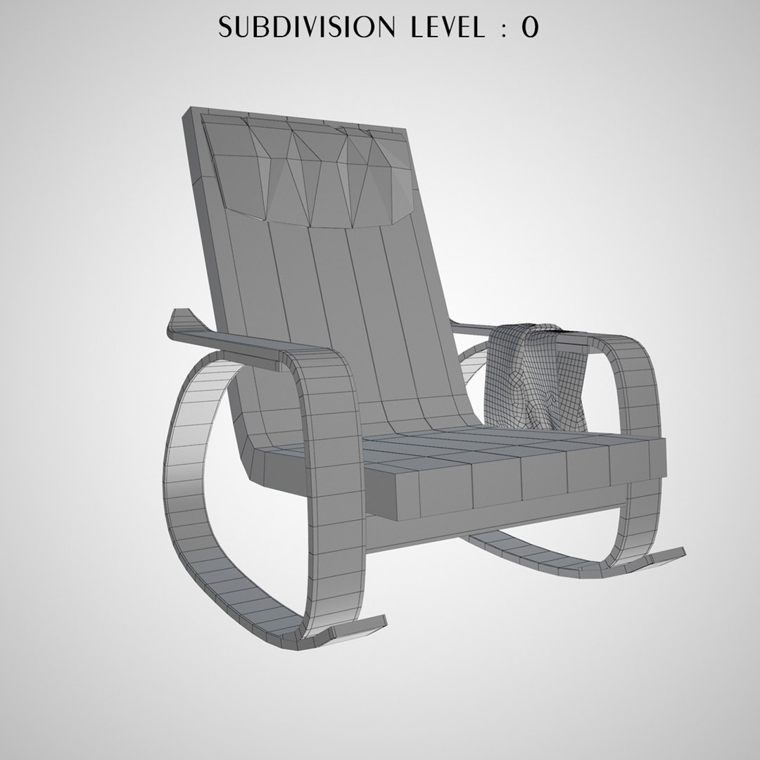 Rocking Wooden Chair 3D Model - TurboSquid 1196122