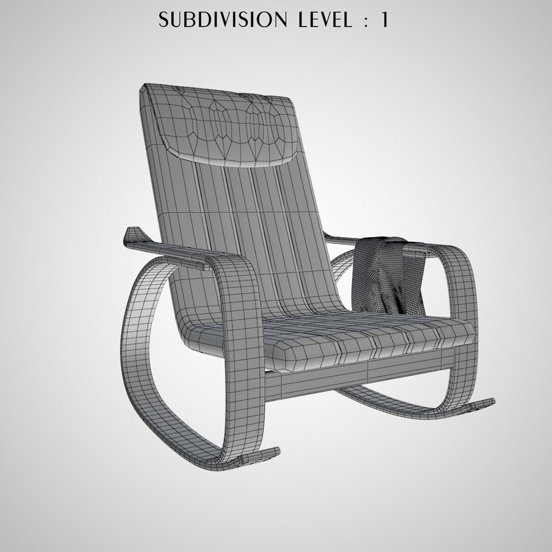 Rocking Wooden Chair 3D Model - TurboSquid 1196122