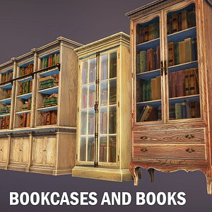 Bookcases and books