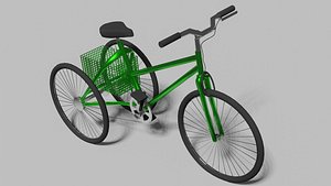 Tricycle OBJ and BLEND 3D model