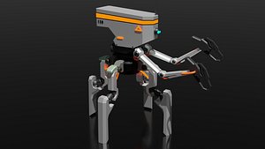 3D Four legs robot 3D model model