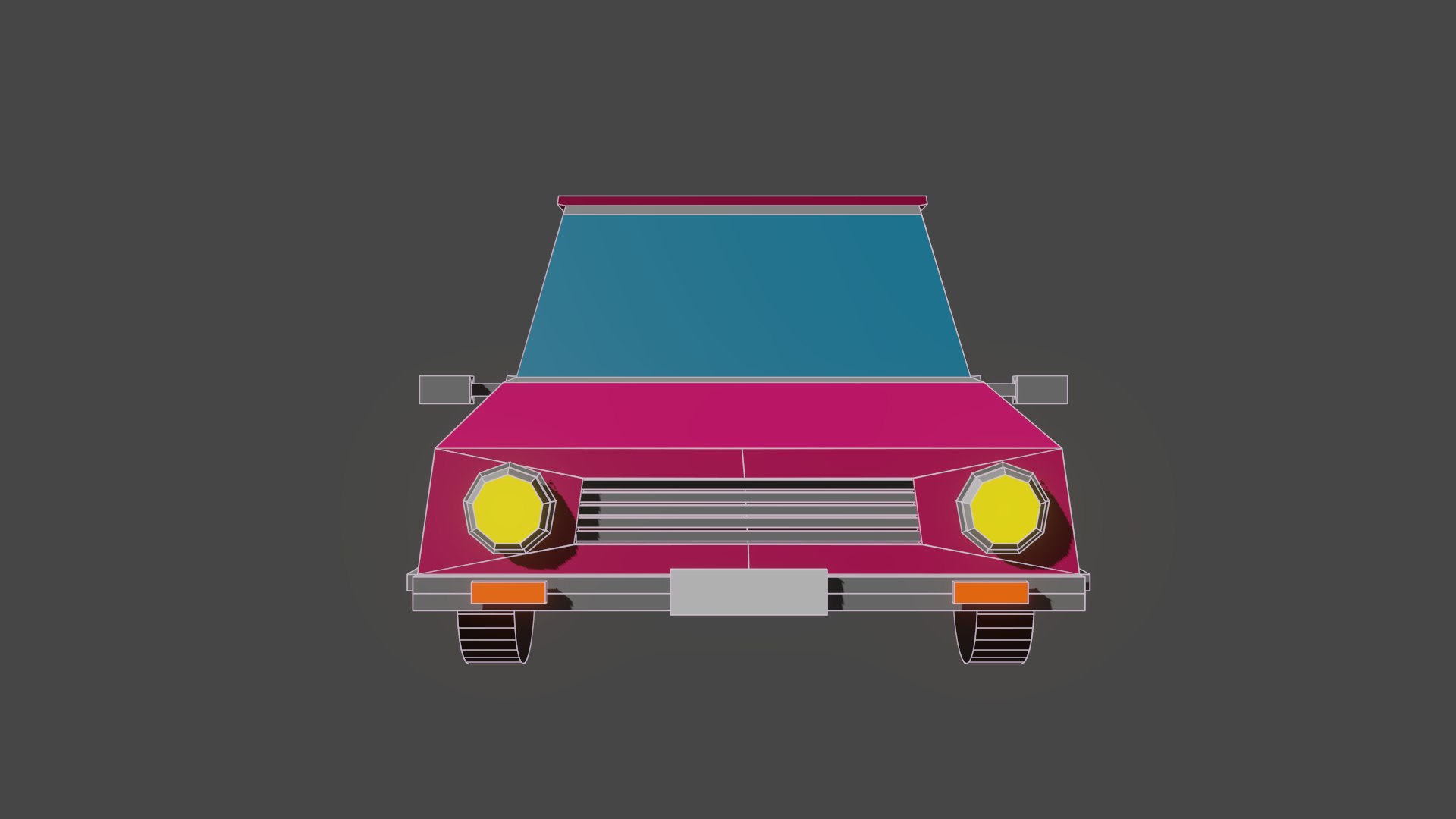 3d Stylized Low Poly Vintage Car Model Turbosquid 1958620 4734