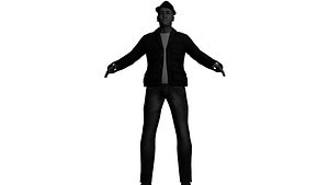 3d model rigged old man