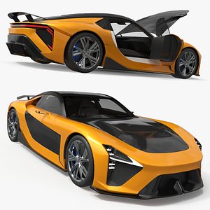 3D Aerodynamic Sports Car Veilside Style Simplified