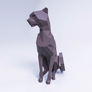lowpolypanthermodel pantherforpapercraft 3D model